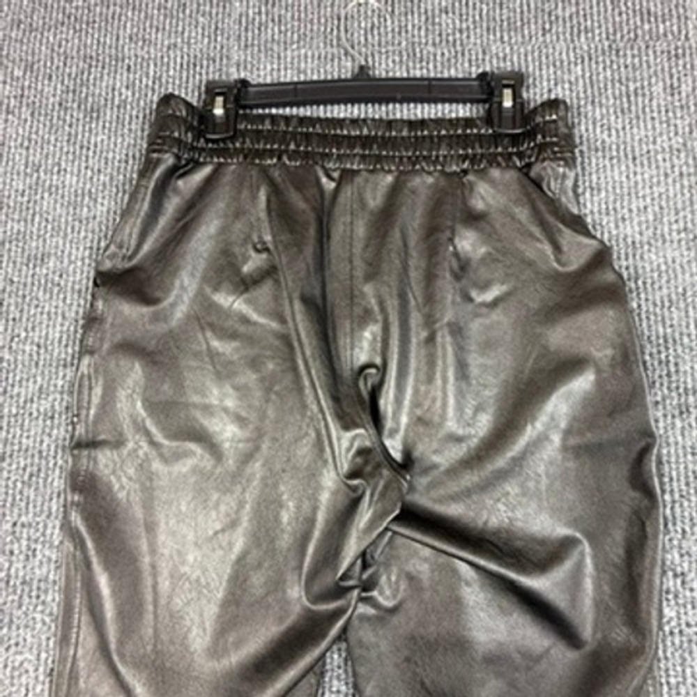 Spanx Faux Leather Joggers Womens Large Black High Waisted Pocket Pants 20283R - Picture 11 of 15